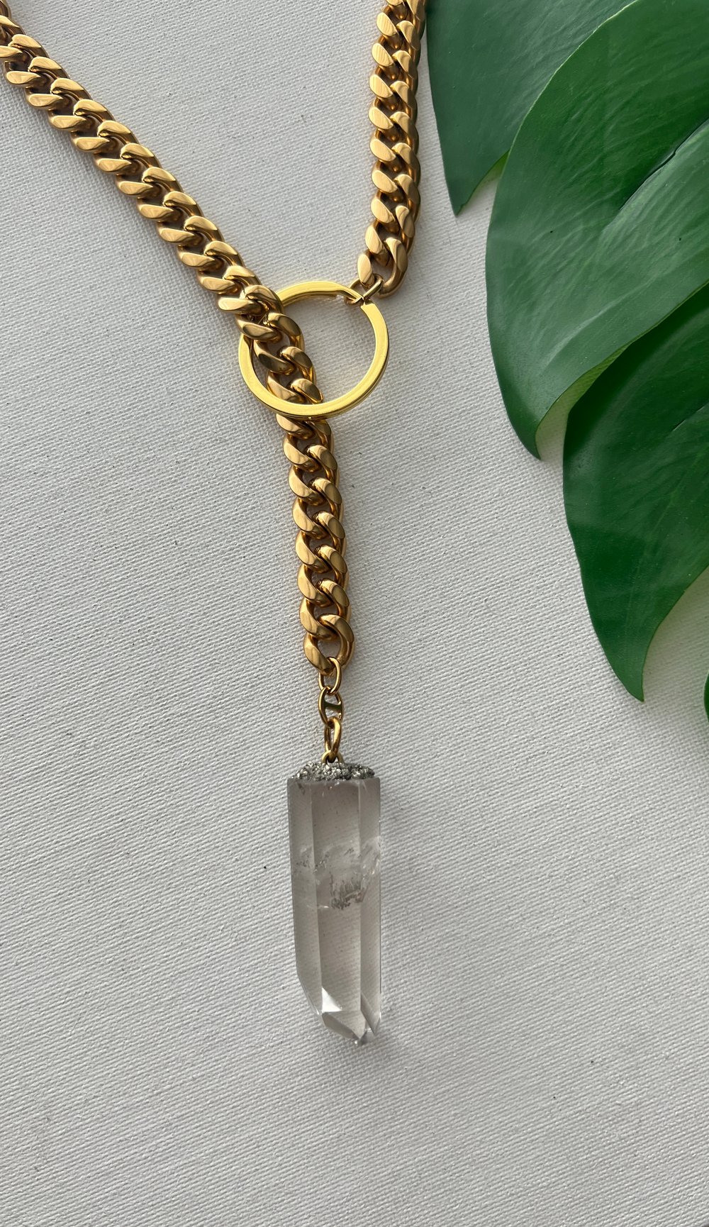 Image of MILALA • Quartz Lariat Necklace