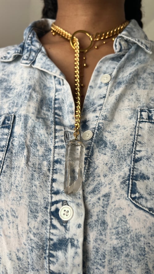 Image of MILALA • Quartz Lariat Necklace