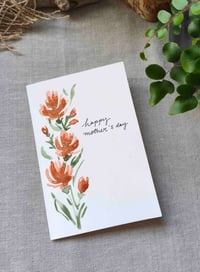 Image 1 of Hand-painted Mother's Day Card - Floral