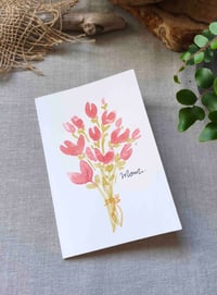 Image 2 of Hand-painted Mother's Day Card - Floral