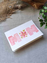 Image 1 of Hand-painted Mother's Day Card - MOM