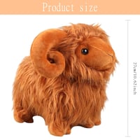Image 4 of 👑The Armored Kingdom Baby SnuggleHorn Sheep Plushie-Lifelike Detail-Ultra Soft-