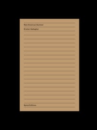 Image 1 of NEW AMERICAN SUMMER, Kristen Gallagher