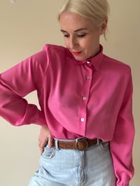 Image 3 of Vintage Long Sleeve Lucia Darling Pink Blouse 