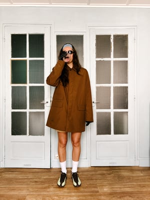 Hermès 2000's Padded Car Coat Brown - Size 50