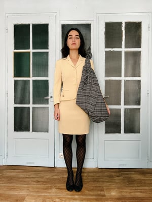 Prada 2000's  Butter Yellow 2 Pieces Tailor   - Size 38eu / 42it
