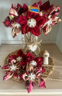 Image 1 of 💐 Custom Memory Flowers Created From Loved One's | Shirts Red