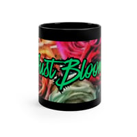 Image 1 of Just Bloom Black Coffee Mug — Floral Rainbow Roses 11oz-1ebd5c19