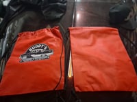 Shoestring backpack bag