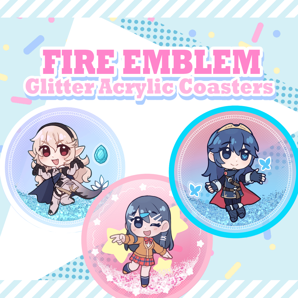 Image of Fire Emblem Quicksand Liquid Shaker Acrylic Coasters by Robin [PRE-ORDER]