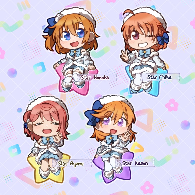 Image of Love Live!!  Acrylic Charms by Robin (PRE-ORDER)