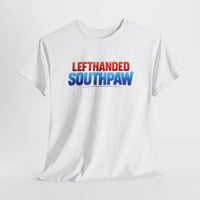 Image 2 of Left‑Handed Southpaw T‑Shirt – Bold Red & Blue Lefty Pride Tee for Southpaws