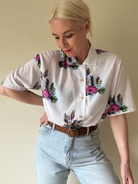 Image 2 of Vintage Tropical Short Sleeve Floral Shirt 