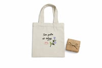 Image 3 of Small Canvas Embroidery Tote Bag –Mini Durable Cotton Bag for Work, School & Gifts