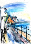 “Chilling in Sidmouth…"  Steve McCracken Sidmouth original watercolour and ink…