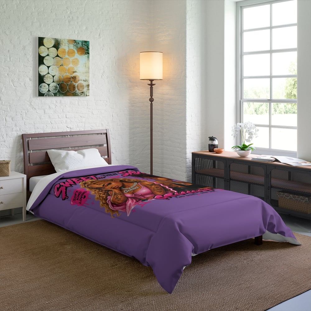 Image of Gemini Comforter — "Sweet Then Savage" Zodiac Bedding for Women