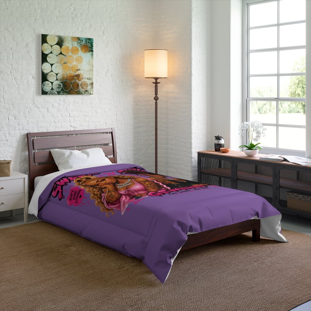 Image of Gemini Comforter — "Sweet Then Savage" Zodiac Bedding for Women