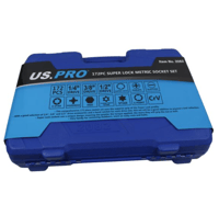Image 2 of US PRO 2082 172PC SUPER LOCK 1/4" 3/8" 1/2" DR METRIC SOCKET SET 