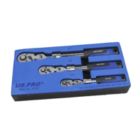 US PRO 4206 3PC FLEXIBLE EXTENDABLE RATCHET SET 1/4", 3/8" & 1/2" DRIVES