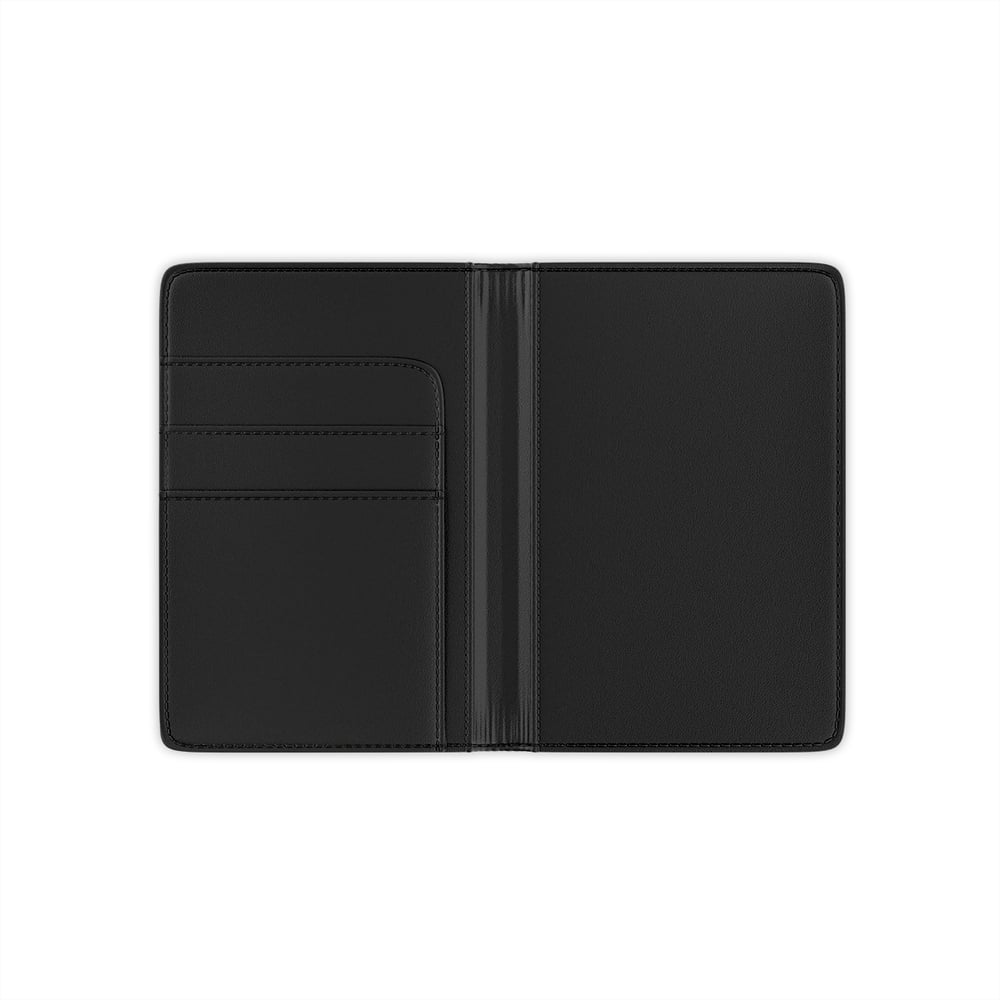 Image of Pressure Graffiti Passport Cover – Black Travel Passport Holder with Yellow Drip Text