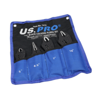 US PRO 1674 4PC Locking Plier Set (Vice Grips)