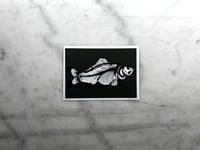 Image 2 of Carp - Green background with black bones