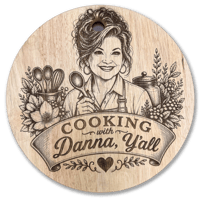 Cooking with Danna 10" Cutting Board (Rubberwood)