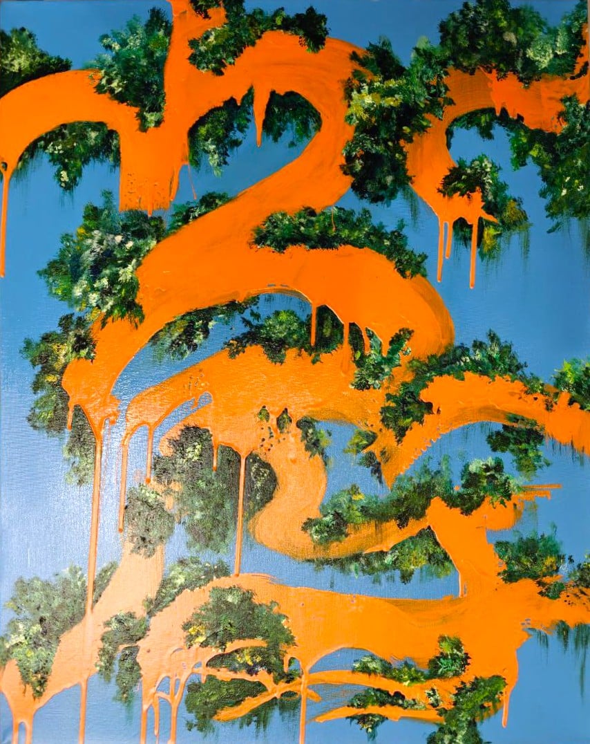 Image of GROW WHERE YOU ARE TRAPPED 24x36" 