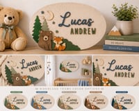 Image 4 of Personalized Wooden Nursery Name Sign