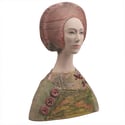 Copy of Ceramic Fantasy Dames in Beret Statement Rom Decor Bust 