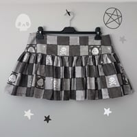 Image 2 of Grey Check Mini Ruffled Skirt (UK12)