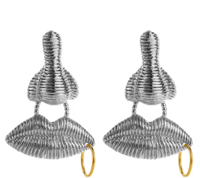 Image 1 of Nose and pierced lip dangle earrings