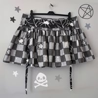 Image 1 of Grey Check Mini Ruffled Skirt (UK20)