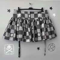 Image 2 of Grey Check Mini Ruffled Skirt (UK20)