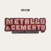 Image 4 of Patch Ricamata Grande Logo Metallo e Cemento
