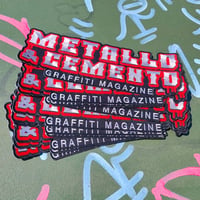 Image 1 of Patch Ricamata Grande Logo Metallo e Cemento