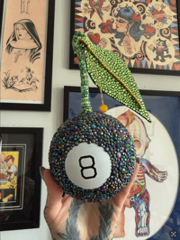 Hand Bedazzled Magic 8 Cherry