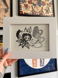 ORIGINAL PIECE! Stippled Betty Boop Hand