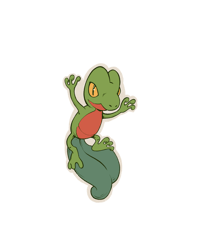 Grass Gecko Sticker