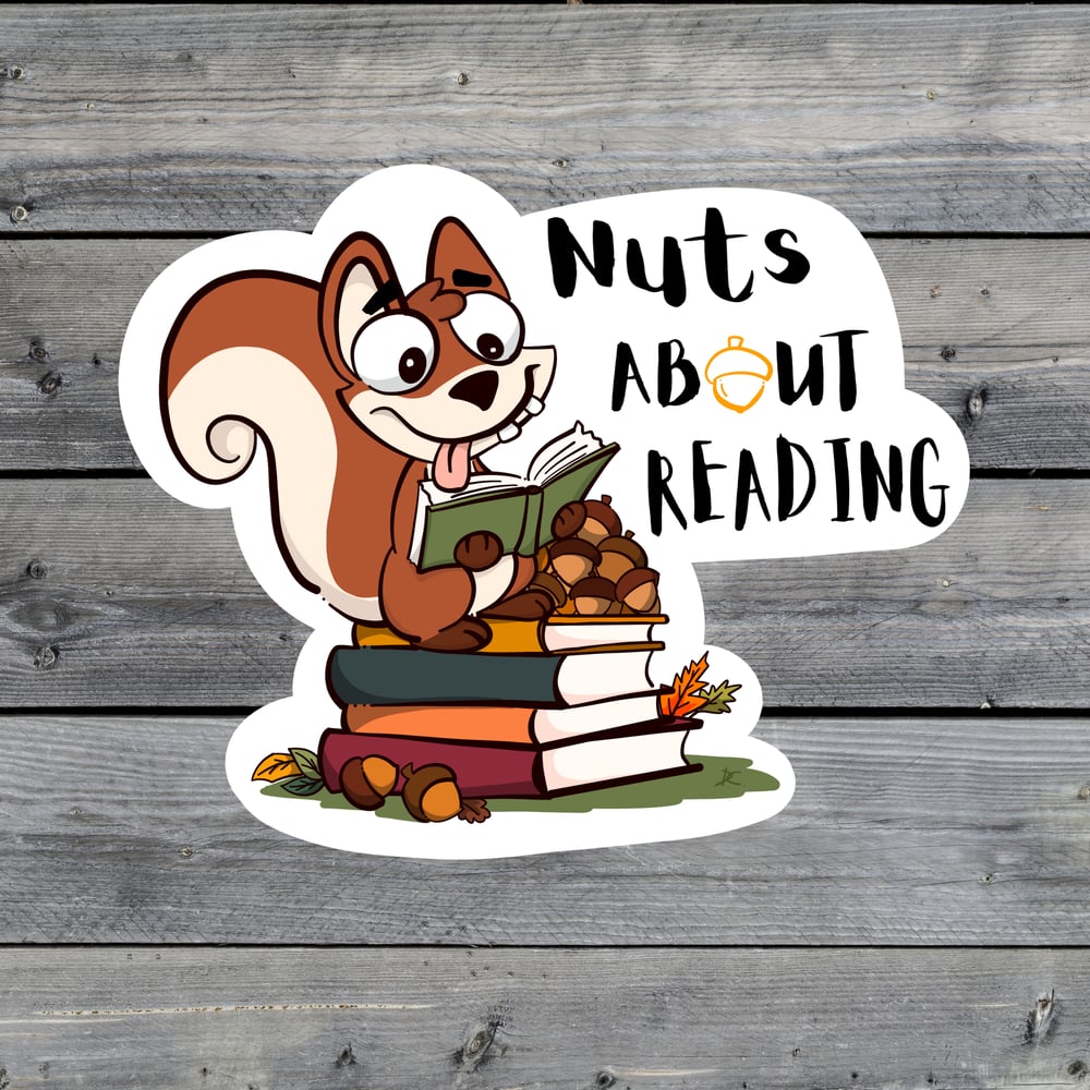 Image of Nuts About Reading Sticker