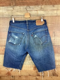 Image 5 of Vintage Big E Levis 501 Redlines Cut Off Denim Shorts