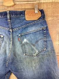 Image 6 of Vintage Big E Levis 501 Redlines Cut Off Denim Shorts