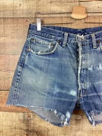 Image 3 of Vintage Levi Big E Redlines Denim Cut Off Shorts