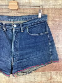 Image 4 of Vintage Levi 501 Embroidered Denim Cut Off Shorts