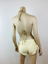Image 6 of Vintage 1980s Norma Kamali OMO Leopard Print Ultra Suede Bikini Bra Halter Top