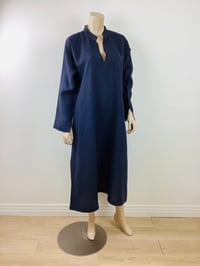 Image 3 of Vintage Eskandar Black Linen Caftan Dress