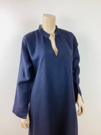 Image 4 of Vintage Eskandar Black Linen Caftan Dress