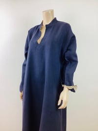 Image 7 of Vintage Eskandar Black Linen Caftan Dress