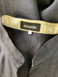 Image 9 of Vintage Eskandar Black Linen Caftan Dress