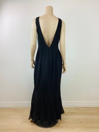 Image 9 of Vintage 1990s Travilla Black Mermaid Hem Formal Dress